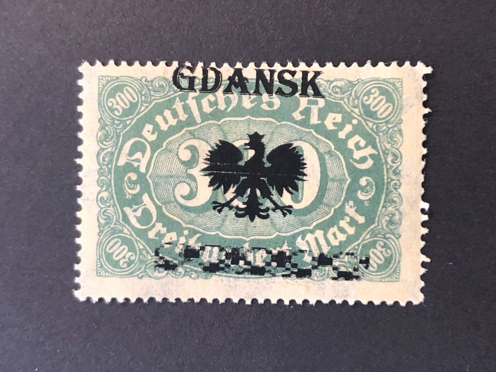 Germany WWI German Occ. (POLAND/GDANSK) 300 Mark MNH /s17 #625