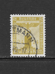 GERMANY SCOTT S9 USED VF – 1938 24pf CITRON FRANCHISE ISSUE (B)