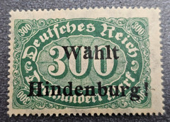 Stamp Germany Reich 300 Mark 1922 Vote for Hindenburg Mi. Nr. 249 [🇩🇪39145-17]