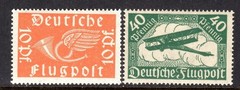 Germany Scott #C 1-2 VF MNH 1919 Winged Post Horn and Biplane