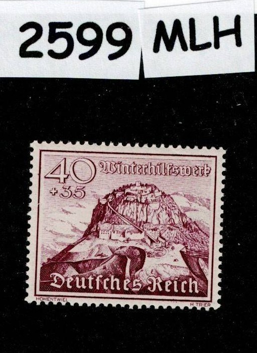 Mint MLH stamp Scott B168 1939 Winter relief Culture fund Germany #2599