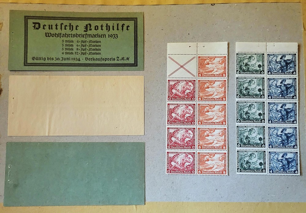 Germany 1933 Wagner Opera Complete EXPLODED Booklet w/ Stamp Panes. Covers