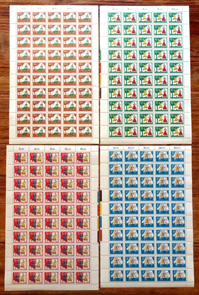 Berlin 266-269 MNH Postfrisch Luxury Sheet Set Brothers Grimm 1965