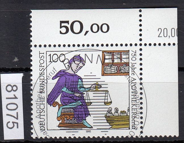 Bundle 1991, Mich.-No.: 1490 Stamped Corner Margin KBWZ Bonn ESST