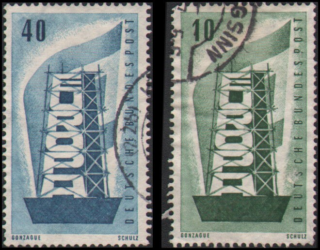 Germany #748-749 set Used