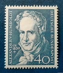 GERMANY Deutsche Bundespost 1959 40Pf MNH Humboldt Scott 722 Superb 4746