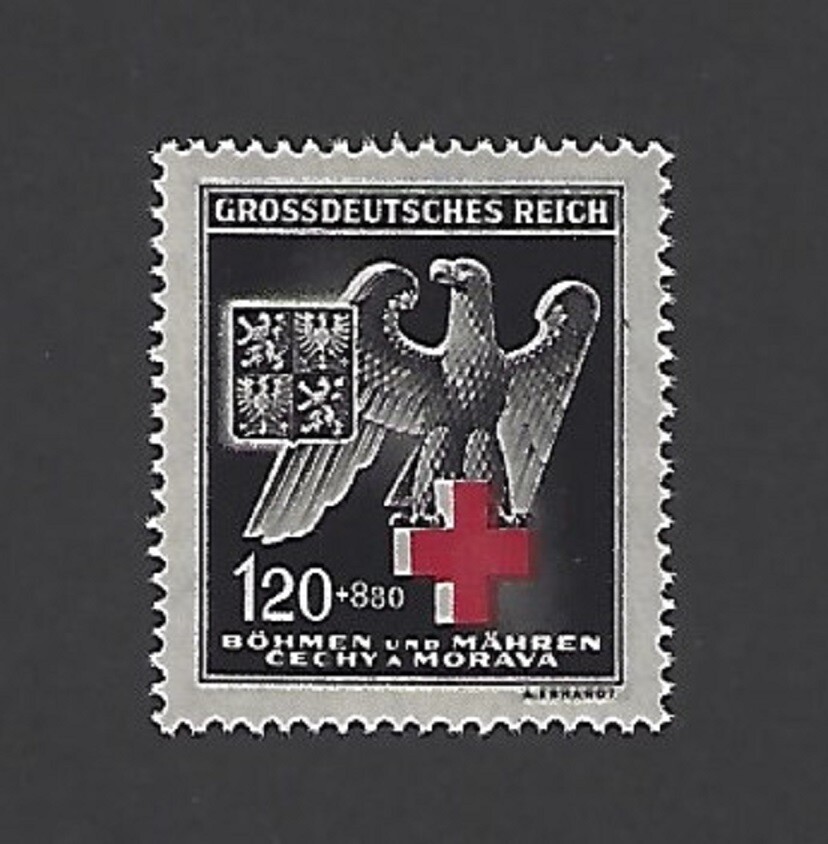 MNH stamp B21 / Red Cross / Germany Occupation BaM / 1943 Third Reich WWII