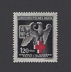 MNH stamp B21 / Red Cross / Germany Occupation BaM / 1943 Third Reich WWII