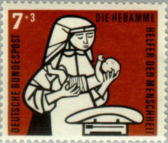 BRD FRG #Mi0243 MNH 1956 Midwife Weighs Child [B350]