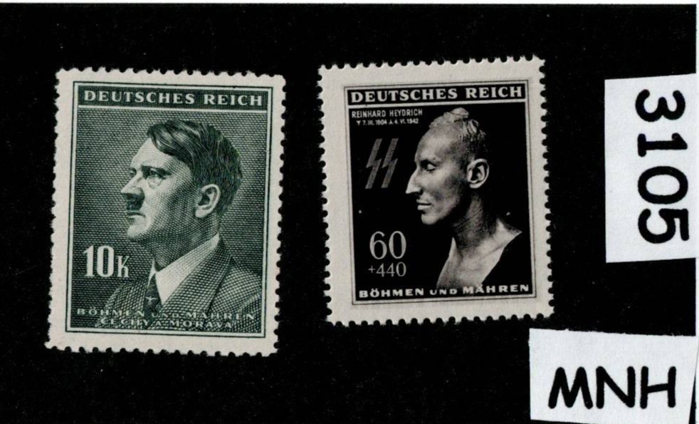 MNH stamp set Adolf Hitler & Red cross WWII Germany Occupation #3105