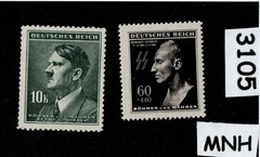 MNH stamp set Adolf Hitler & Red cross WWII Germany Occupation #3105