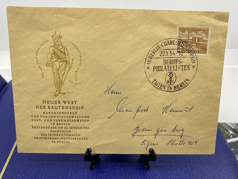 1954 GERMANY „Value of the Building“ series, special Berlin Cancel.