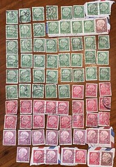 GERMAN DEUTSCHE REICH POST 20 PFN & 1933 President Hindenburg Medallion 600Stamp