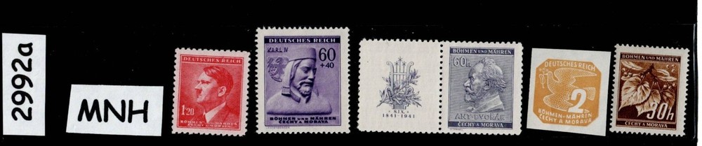 MNH Stamps Germany Czech Occupation Bohemia & Moravia Postage WWII #2992a