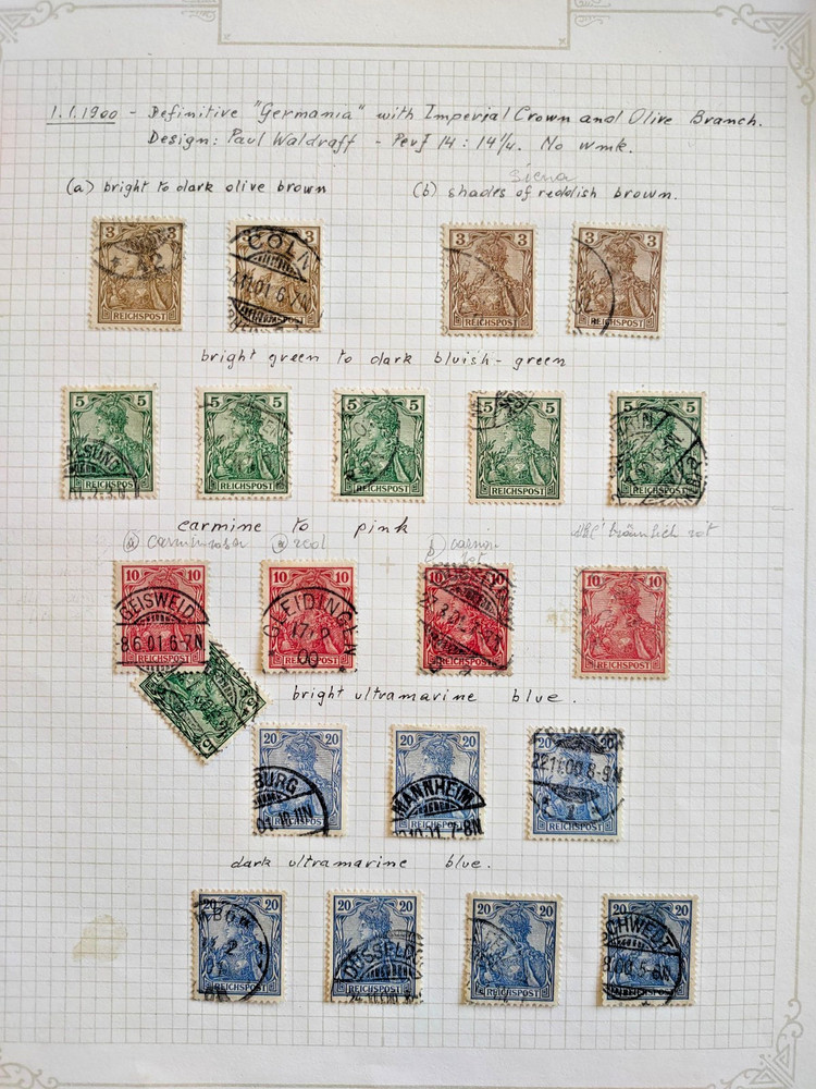 GERMANY 1900-1911 LOT ON 5 PAGES (JF)