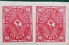 Deutsche Reich 1922 20 Mark Dark violet Blue/Dull Green Scott #196DD Uncancelled