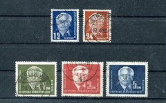 GDR No. 251 – 255 Canceled Pieck I 1950 (#80047)