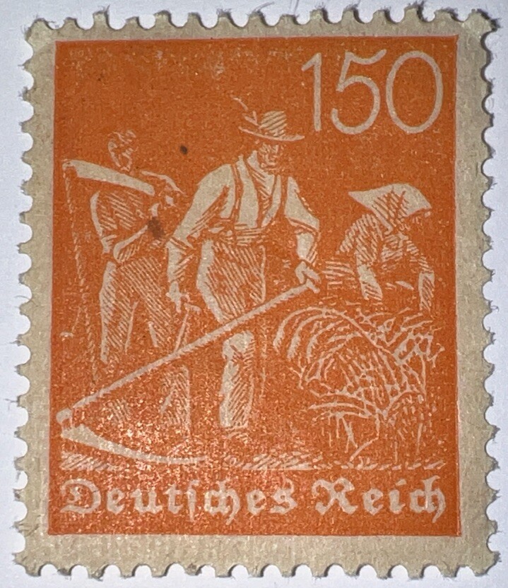 Travelstamps: 1922 Germany Deutsches Reich 150pf Stamp Scott #175/Mi 189 MOGNH.