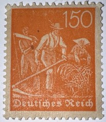 Travelstamps: 1922 Germany Deutsches Reich 150pf Stamp Scott #175/Mi 189 MOGNH.