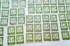 247- Gerhart Hauptmann 1960’s 2 Deutsche Mark Germany Used Postage Stamps Blocks