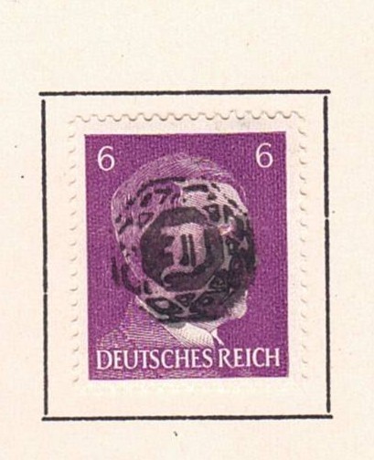 Lobau – 1945 Mi. 7b, 6pf Portrait with obliteration, MH