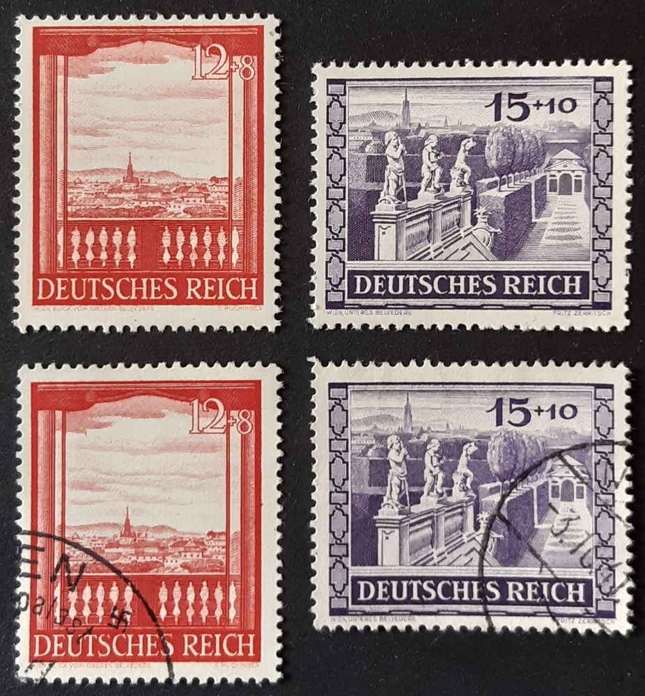 Germany Third Reich 1941 SG790-1 12pf rose-red & 15pf violet, Vienna Fair MNH/FU