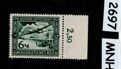 MNH Stamp B252a Third Reich Germany 1944 25th Anniv Airmail service #2697