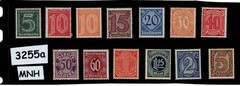 MNH Stamp set 01 – 013 Officials Weimar Republic Germany 1920-1921 #3255a