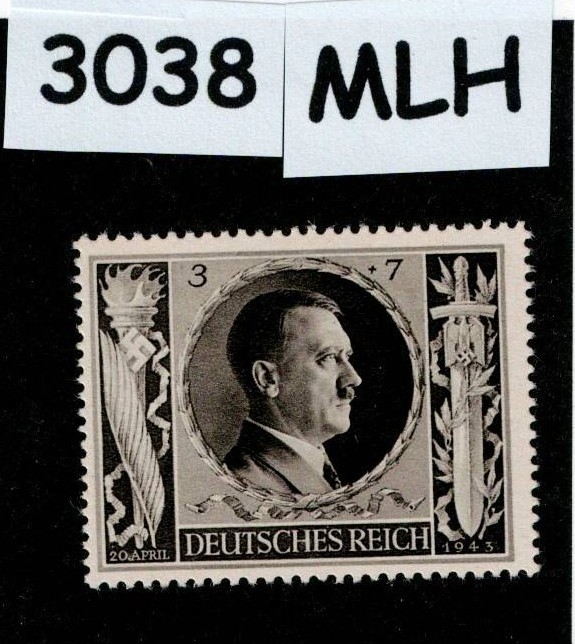 MLH stamp B231 Adolf Hitler 1943 Birthday / WWII Germany / Third Reich #3038