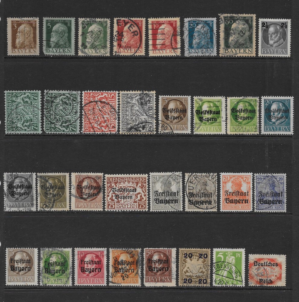 BAVARIA COLLECTION BUILDER LOT VARIOUS MINT/USED ISSUES 1911 – 1920