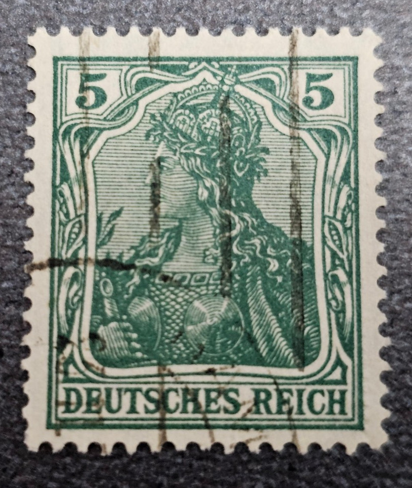 Stamp Germany Deutsches Reich Germania 5 Pfennig 1905 Mi. Nr. 85 [🇩🇪39671-17]