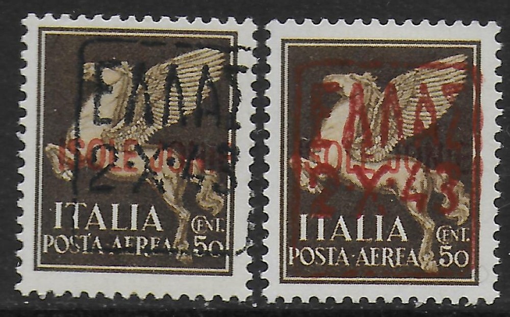 German Occupation Zante stamps 1943 MI 3I+3II signed MNH VF AIRMAIL
