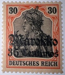Travelstamps; GERMANY OFFICES IN MOROCCO OP STAMPS UnWMK MINT OG H 35c on 30