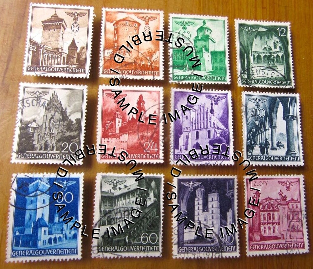 EBS Generalgouvernement 1940 – Buildings – Bauwerke – Michel 40-51 – Used