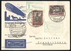 Danzig 1932 Poland Germany Graf Zeppelin LUPOSTA Mi261 Cover Sieger Esta 113370