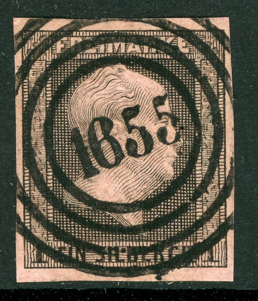 Germany 1850 Prussia 1sg Black/Rose Scott # 3 VFU M446 ⭐⭐⭐⭐⭐⭐