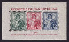 GERMANY 1949 Allied Occupation Hanover Fair Mini Sheet SG MSA145 MH/* (CV £140)