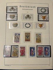 GERMANY 1976 STAMP COLLECTION USED + MINT MOUTED ON 6 PAGES