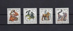 DDR MNH ** 3019-22 125yrs Dresden Zoo