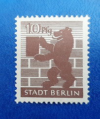 Germany Stamp Allied Occupation Berlin 10 Pfennig Jasch SBZ Mi. 4 awaz (23528)
