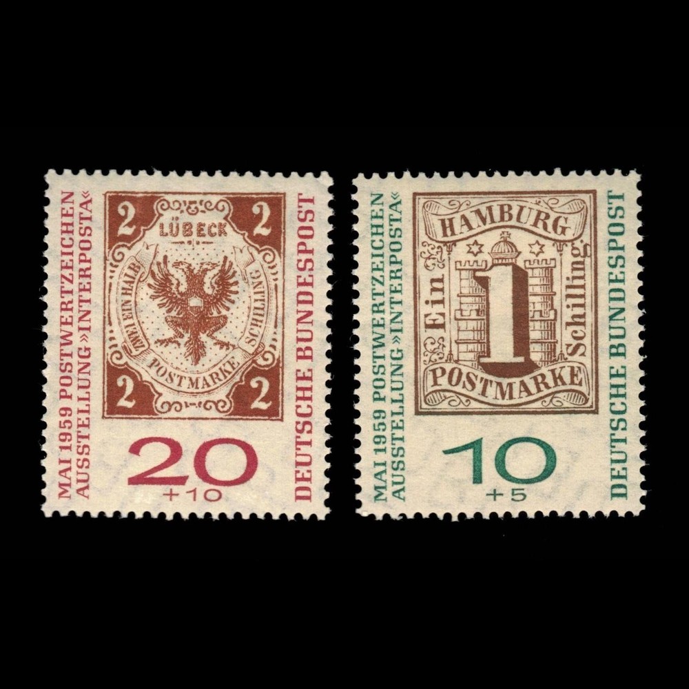 Germany, Scott B366-B367, Stamp of Hamburg, 1959, MH, 117108