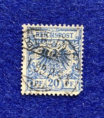 1899 GERMANY DEUTSCHES REICH- Imperial Eagle 20pf -MLH