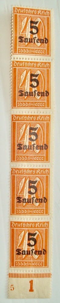 German Saufend Over Print Stamps