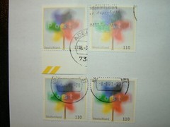 2000 GERMANY TOY WINDMILL & POST STAMPS x 4 VFU (sg2955)