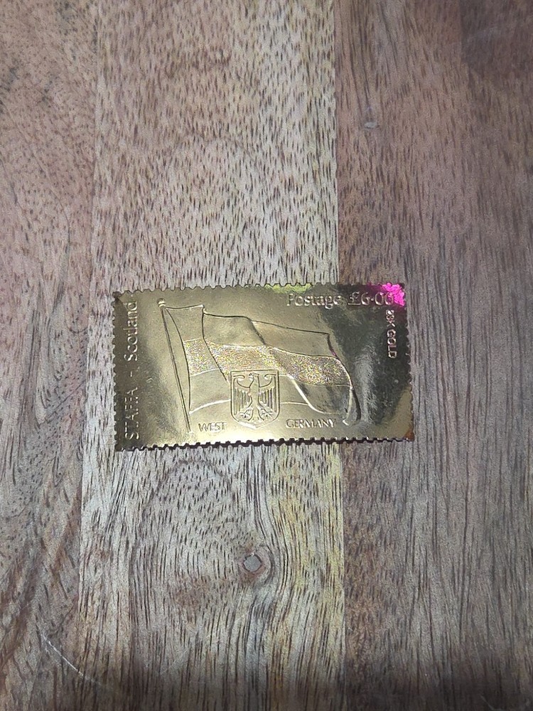Germany – Staffa Gold Nations £6 WEST GERMANY Flag 23K gold stamp