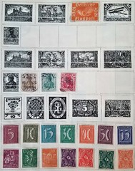 GERMANY 1898-1924 (3 pics) Set 40 Used+Mint Post Official Airmail Stamps CV $13