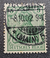 Stamp Germany Deutsches Reich Germania 5 Pfennig 1902 Mi. Nr. 70 [🇩🇪39665-15]