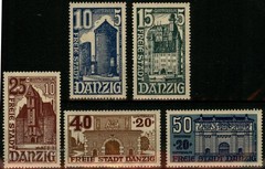 Germany 1936 Poland Danzig Gdansk Mi262-266 MNH Complete Set 101578