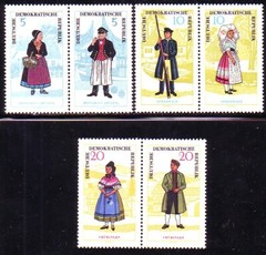 UNUSED SET: GERMAN DEMOCRATIC REPUBLIC #740a, 742a, 744a. NH OG. SCV $40