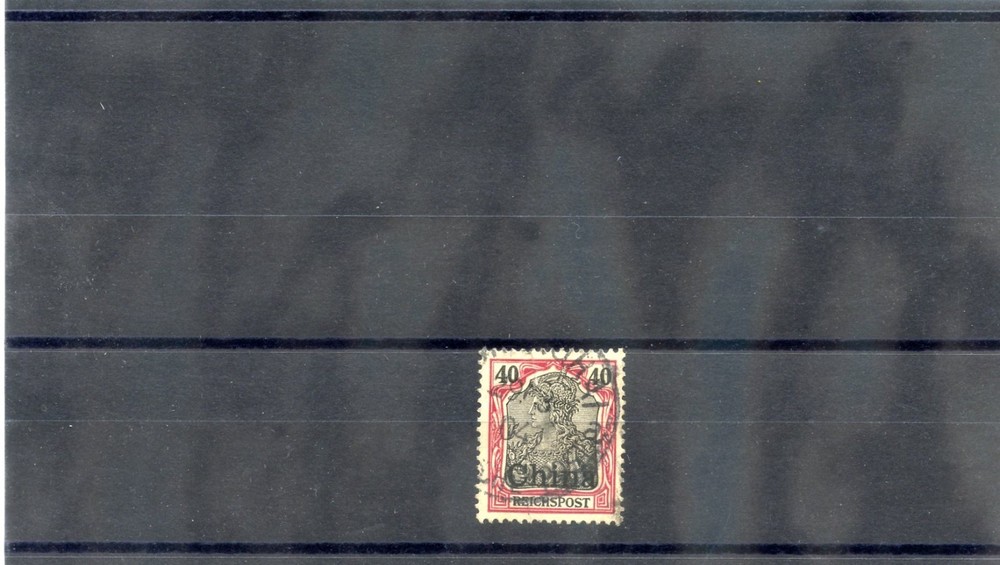 GERMAN OFFICES CHINA Sc 30(MI 21)F-VF USED 1901 40PF CRMINE & BLACK $18